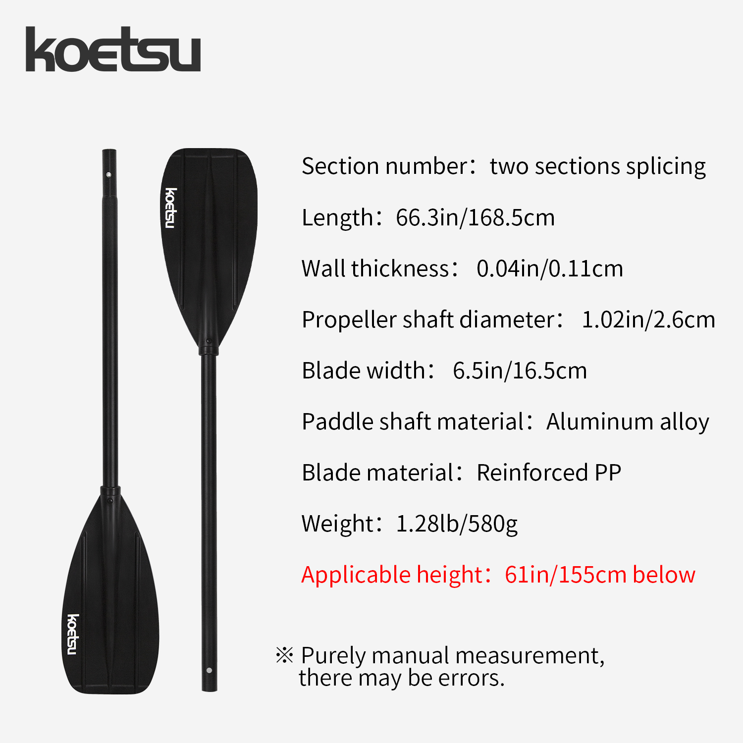 KOETSU Aluminium Alloy Double- - Fishing Kayak Paddle ulasan dan harga